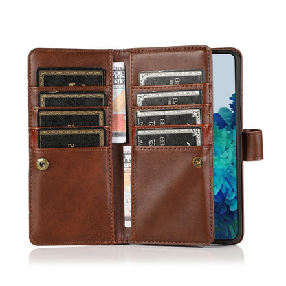 Flip Magnetic Leather Strap Card Case for Samsung Galaxy S21/Ultra/Plus - carolay.co