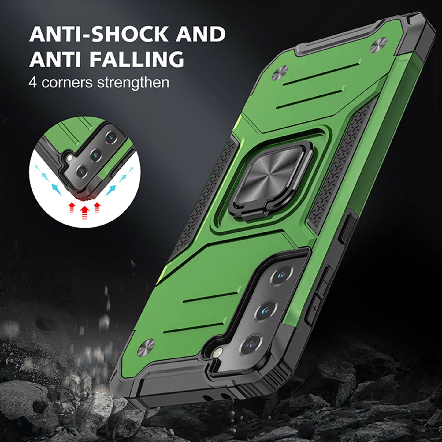 Case Shockproof Magnetic Ring for Samsung Galaxy S21/Ultra/Plus - carolay.co