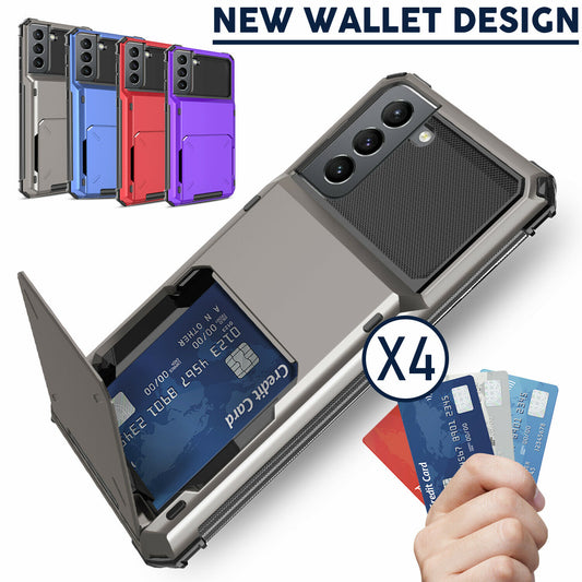 Case Card Slots Holder Wallet Rugged for Samsung Galaxy series - carolay.co
