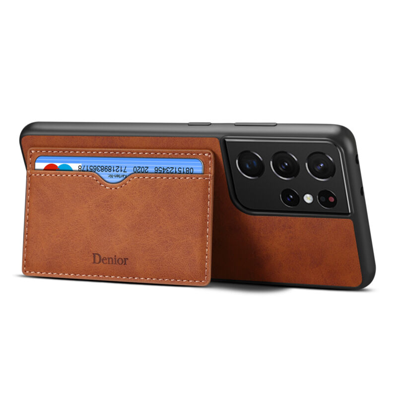 Shockproof Leather Card Holder Case Samsung S23