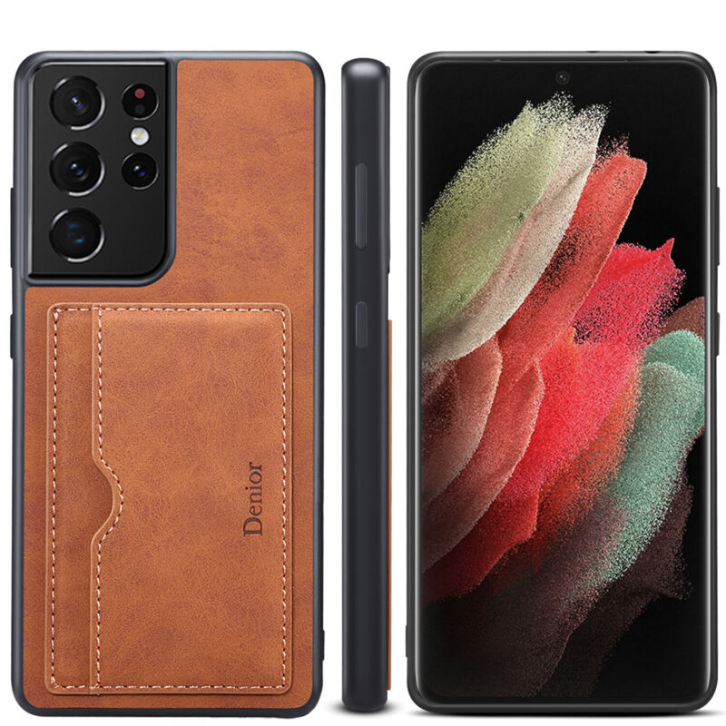 Shockproof Leather Card Holder Case Samsung S23