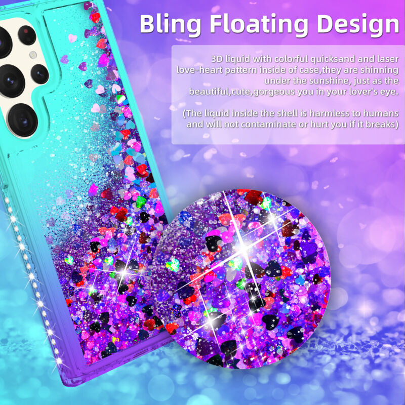 Case Liquid Bling Hybrid For Samsung Galaxy S23