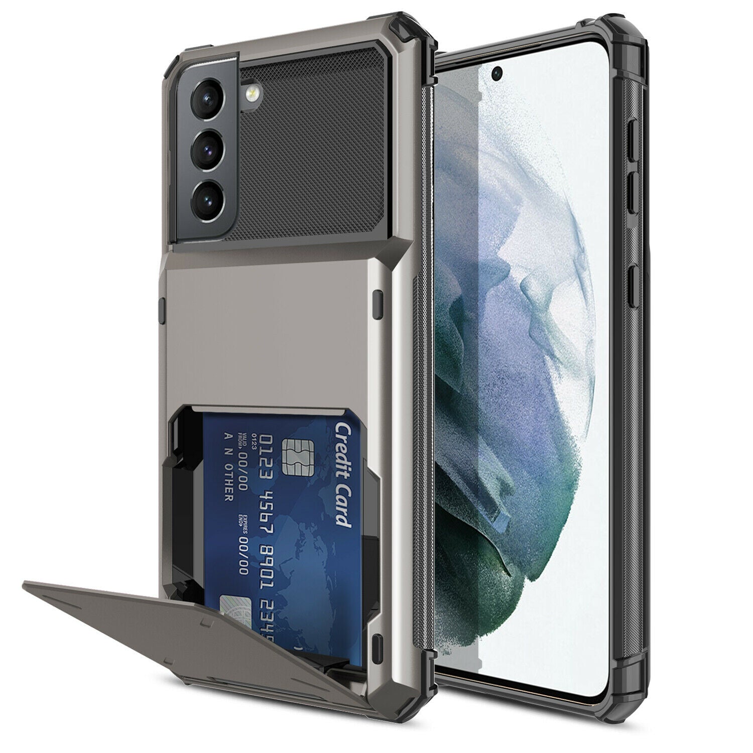 Case Card Slots Holder Wallet Rugged for Samsung Galaxy series - carolay.co