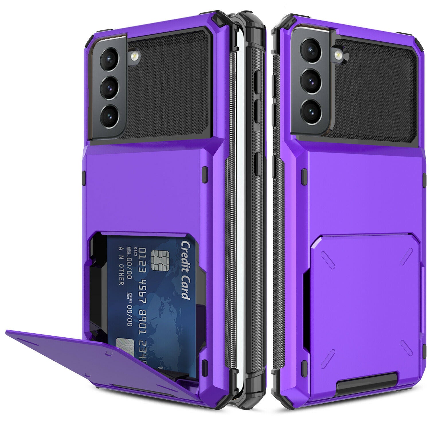 Case Card Slots Holder Wallet Rugged for Samsung Galaxy series - carolay.co