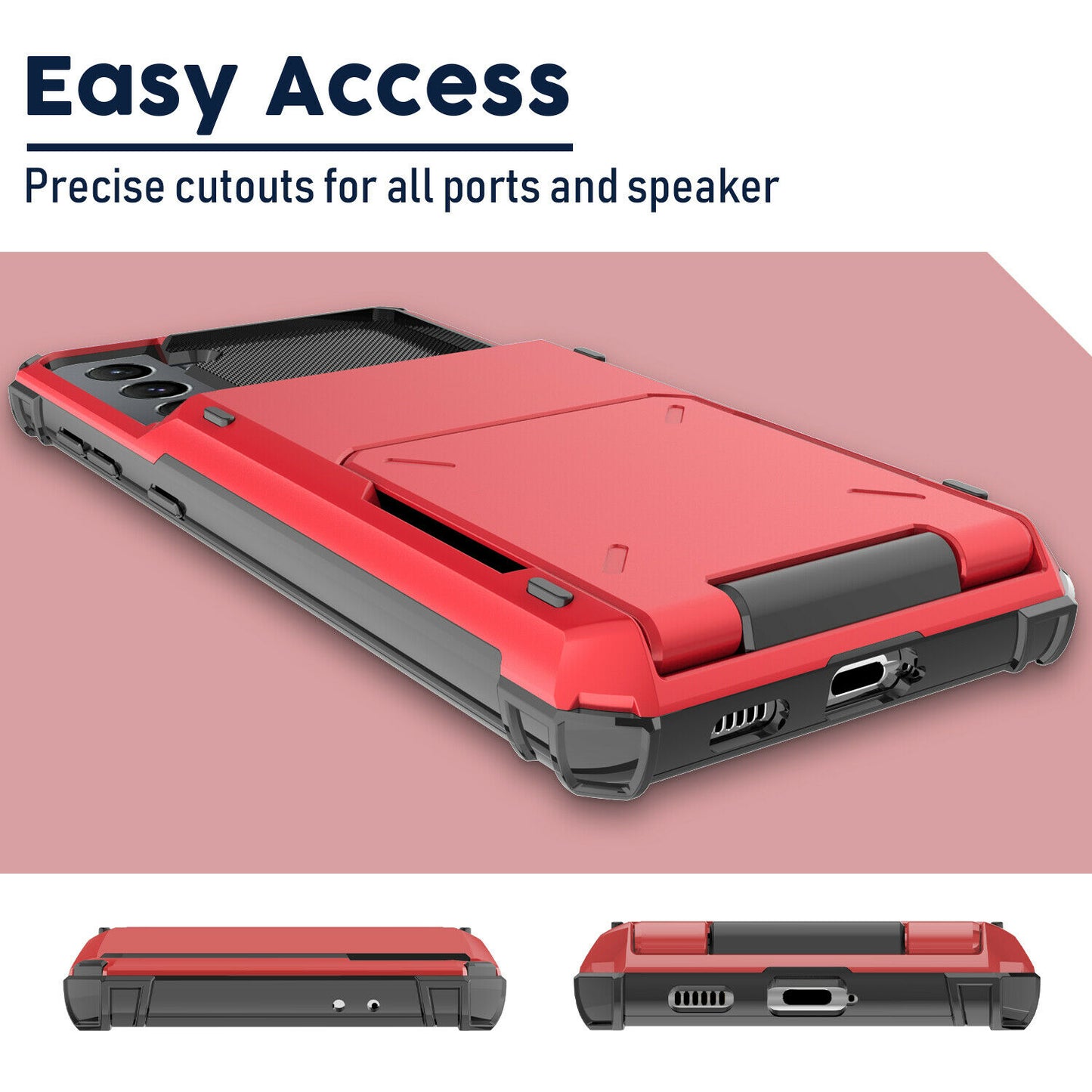 Case Card Slots Holder Wallet Rugged for Samsung Galaxy series - carolay.co