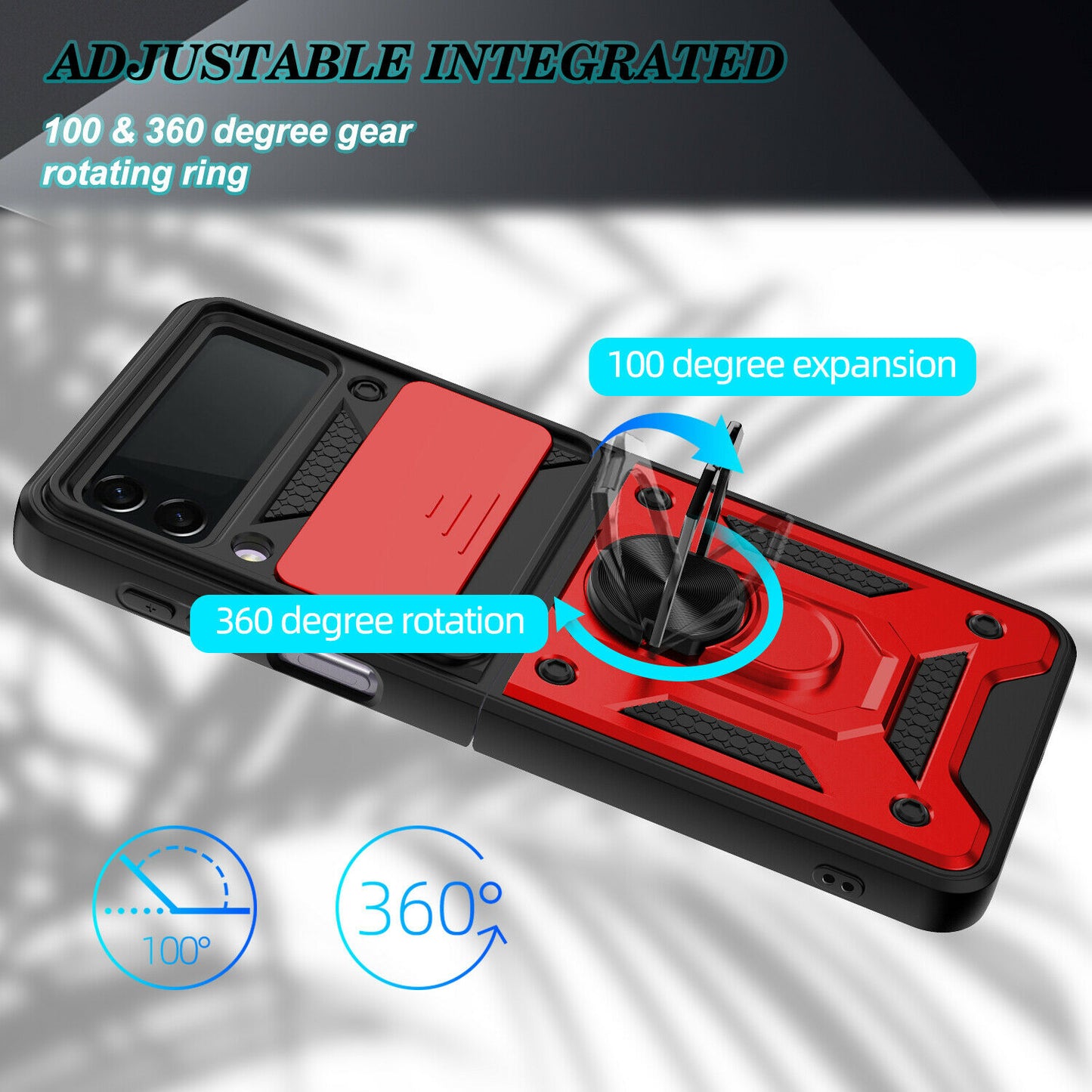 Hybrid Armor Ring Stand Case Samsung Z Flip 3 5G