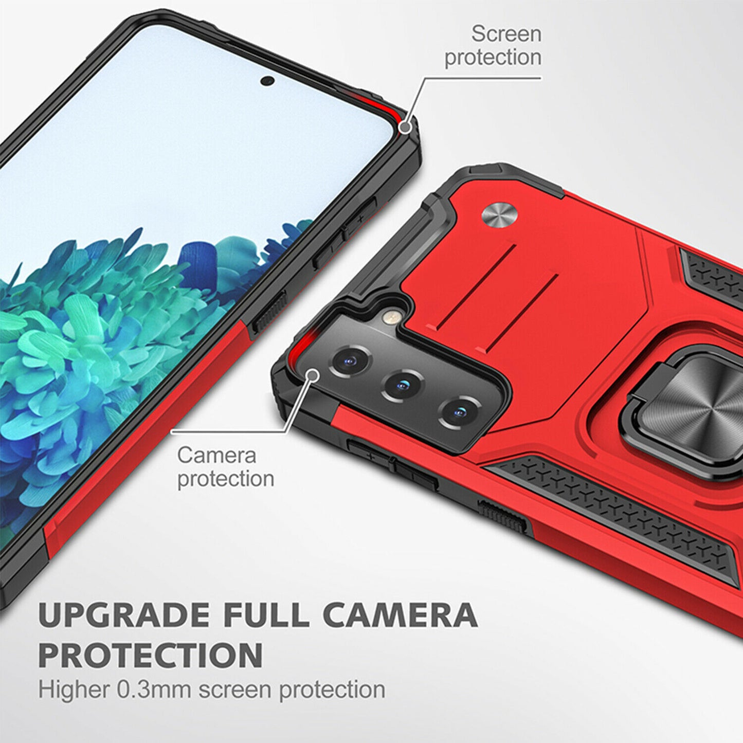 Case Shockproof Magnetic Ring for Samsung Galaxy S21/Ultra/Plus - carolay.co