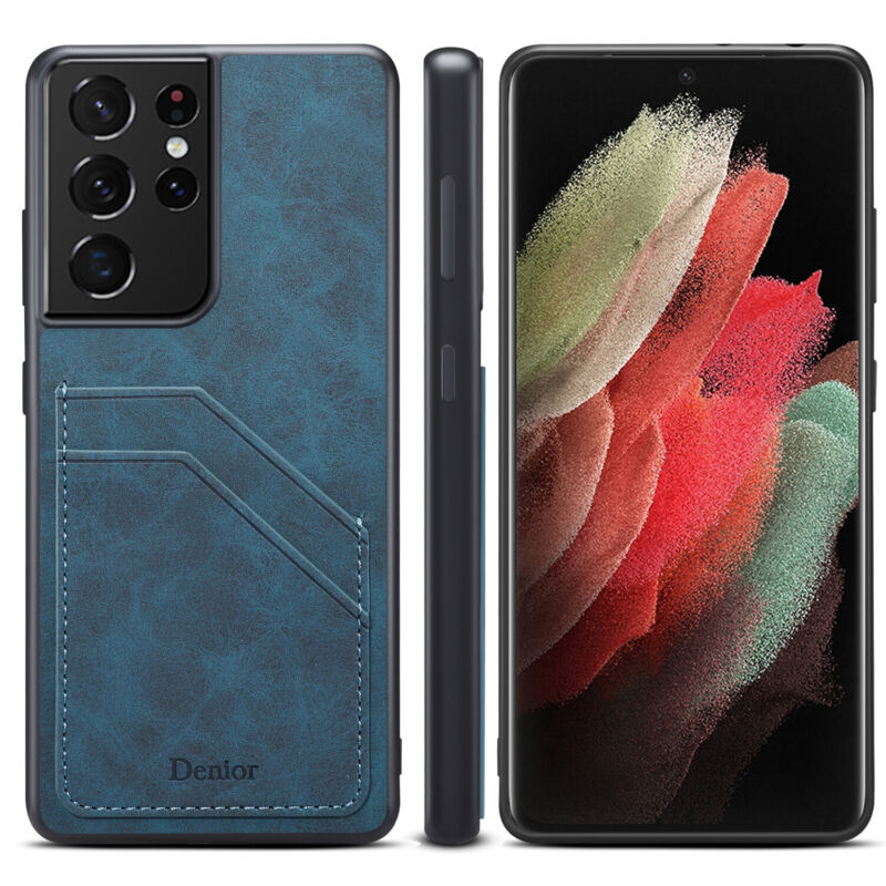 Shockproof Leather Card Holder Case Samsung S23