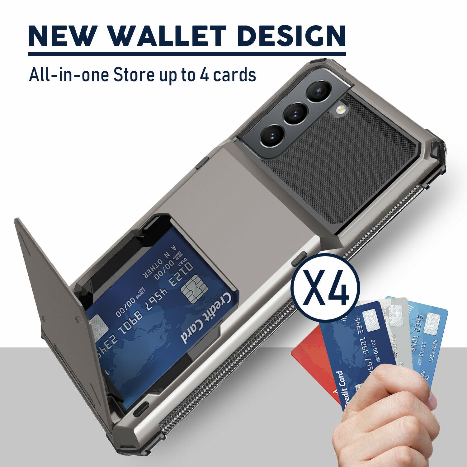 Case Card Slots Holder Wallet Rugged for Samsung Galaxy series - carolay.co