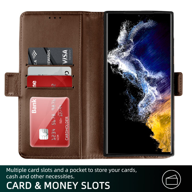 Shielding Flip Wallet Case with Card Slots Samsung S23