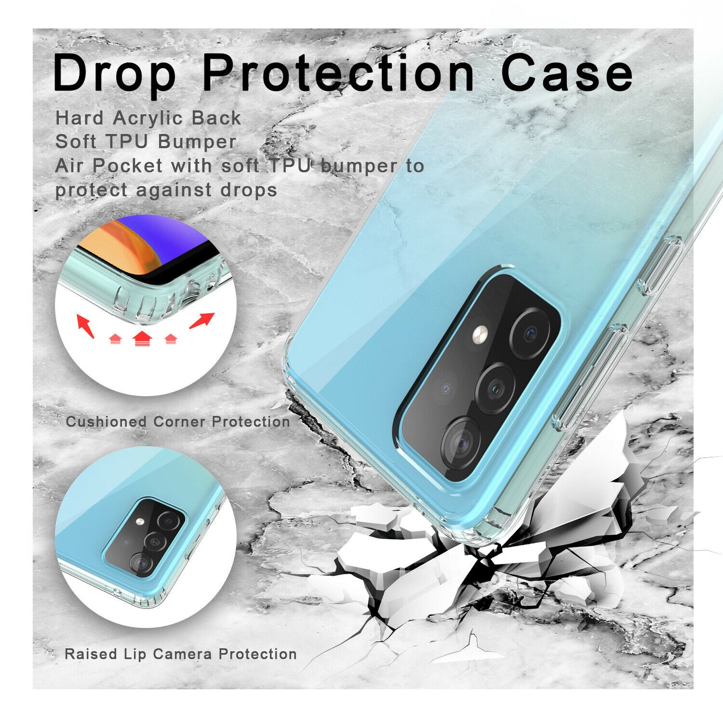 Screen Protector Clear Case For Samsung Galaxy A03S