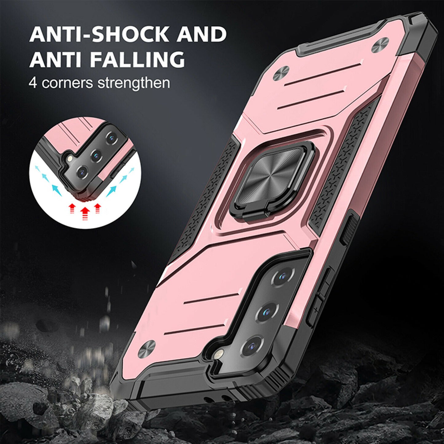 Case Shockproof Magnetic Ring for Samsung Galaxy S21/Ultra/Plus - carolay.co