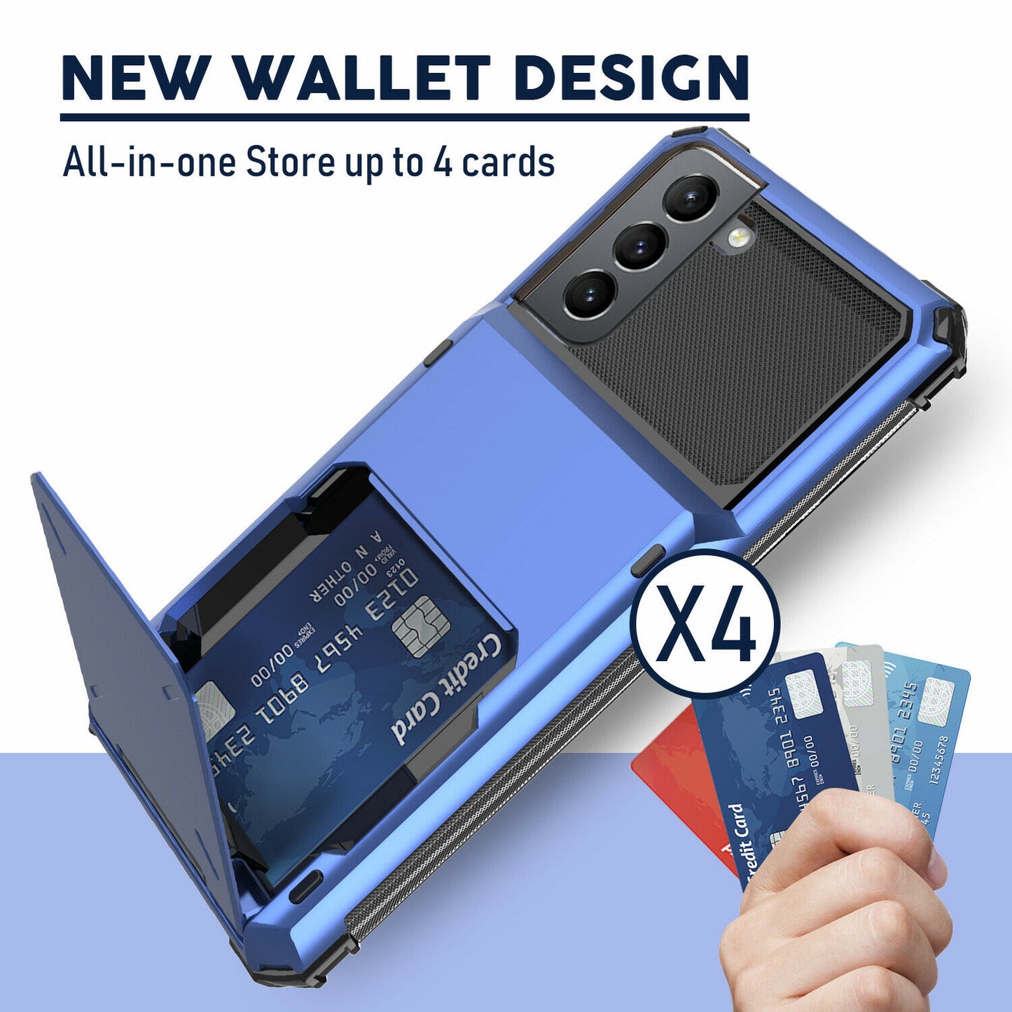 Case Card Slots Holder Wallet Rugged for Samsung Galaxy series - carolay.co