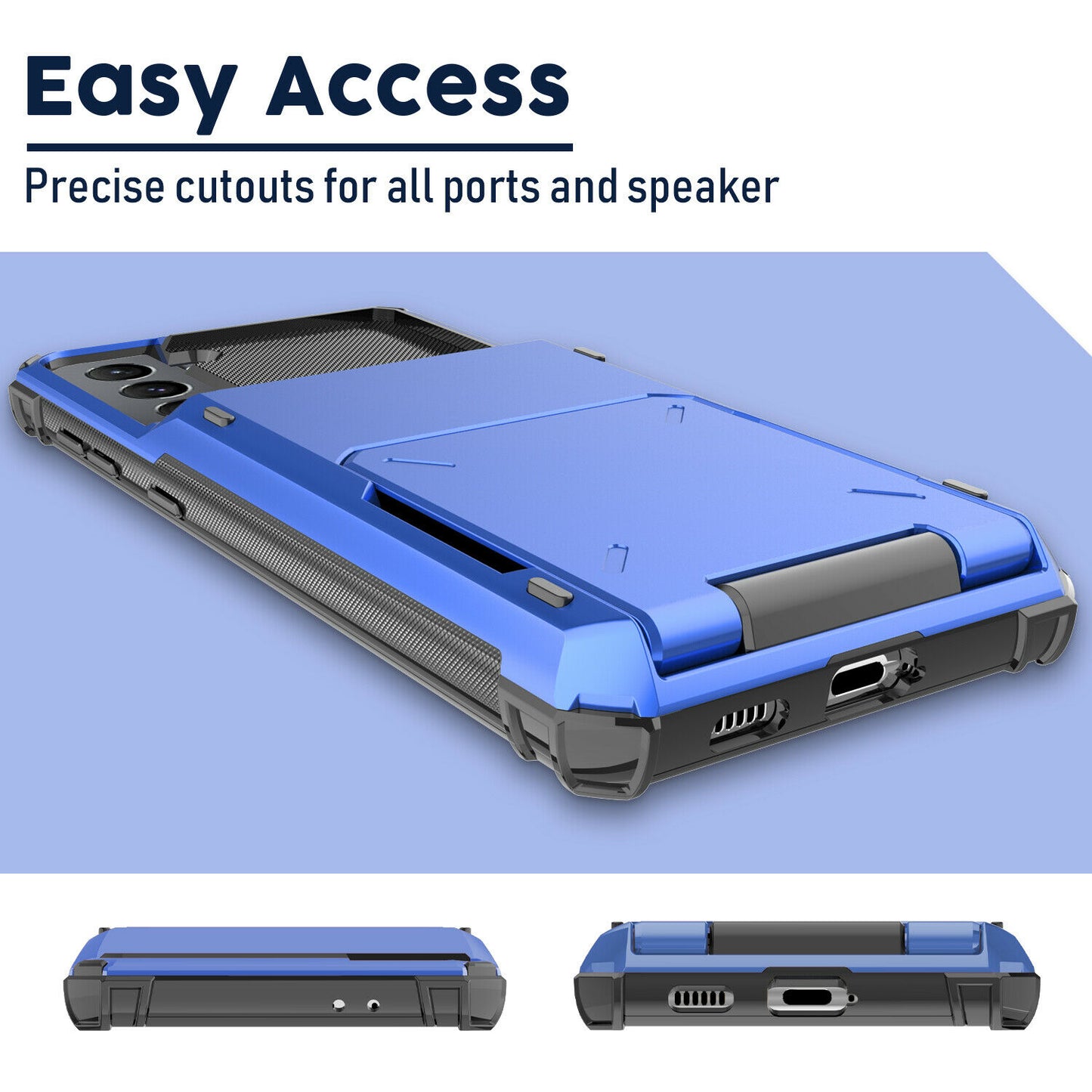 Case Card Slots Holder Wallet Rugged for Samsung Galaxy series - carolay.co