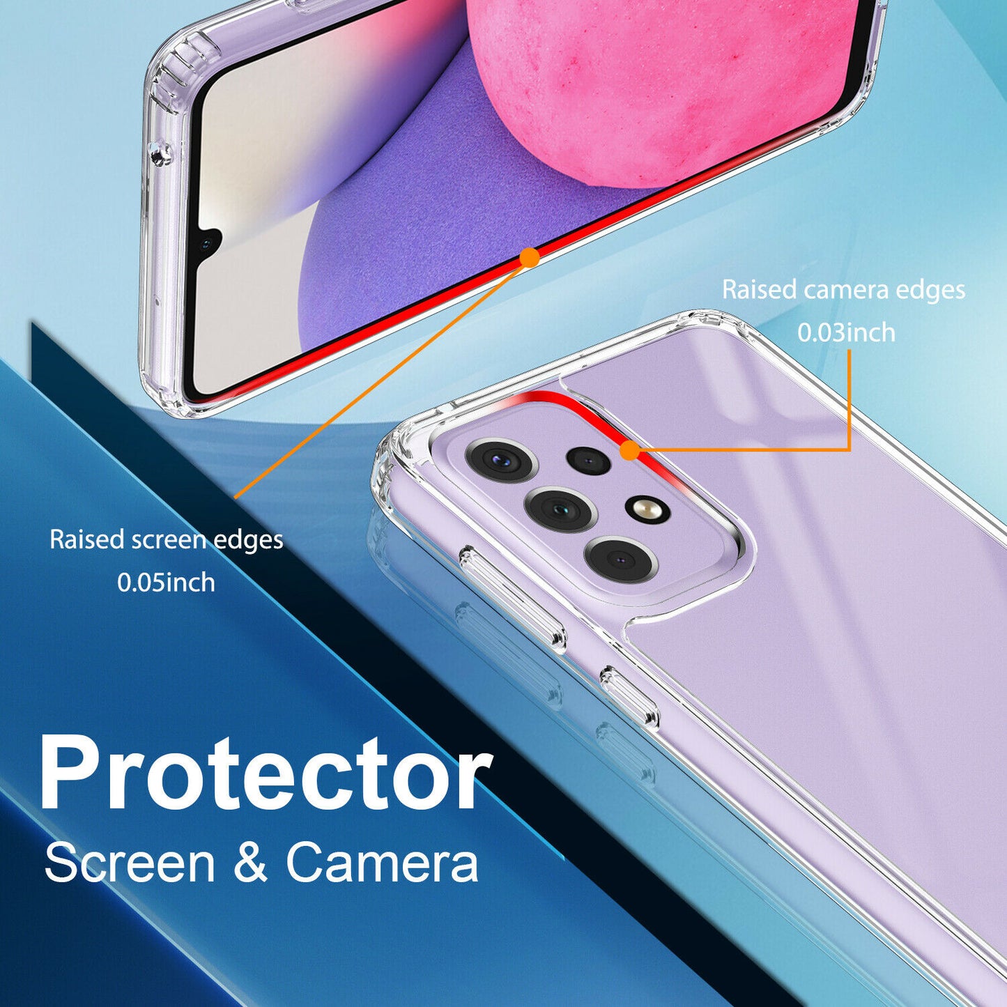 Screen Protector Clear Case For Samsung Galaxy A03S