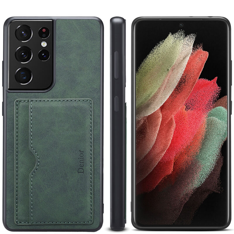 Shockproof Leather Card Holder Case Samsung S23