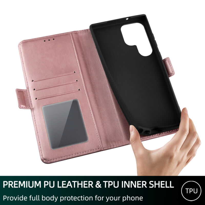 Shielding Flip Wallet Case with Card Slots Samsung S23
