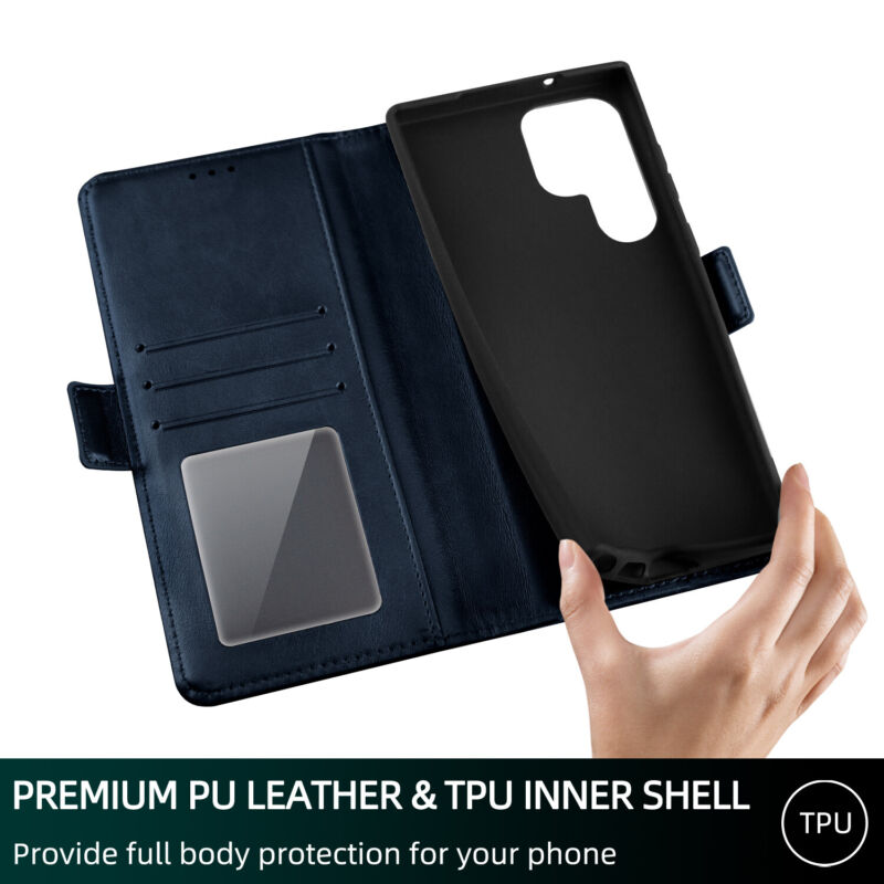 Shielding Flip Wallet Case with Card Slots Samsung S23