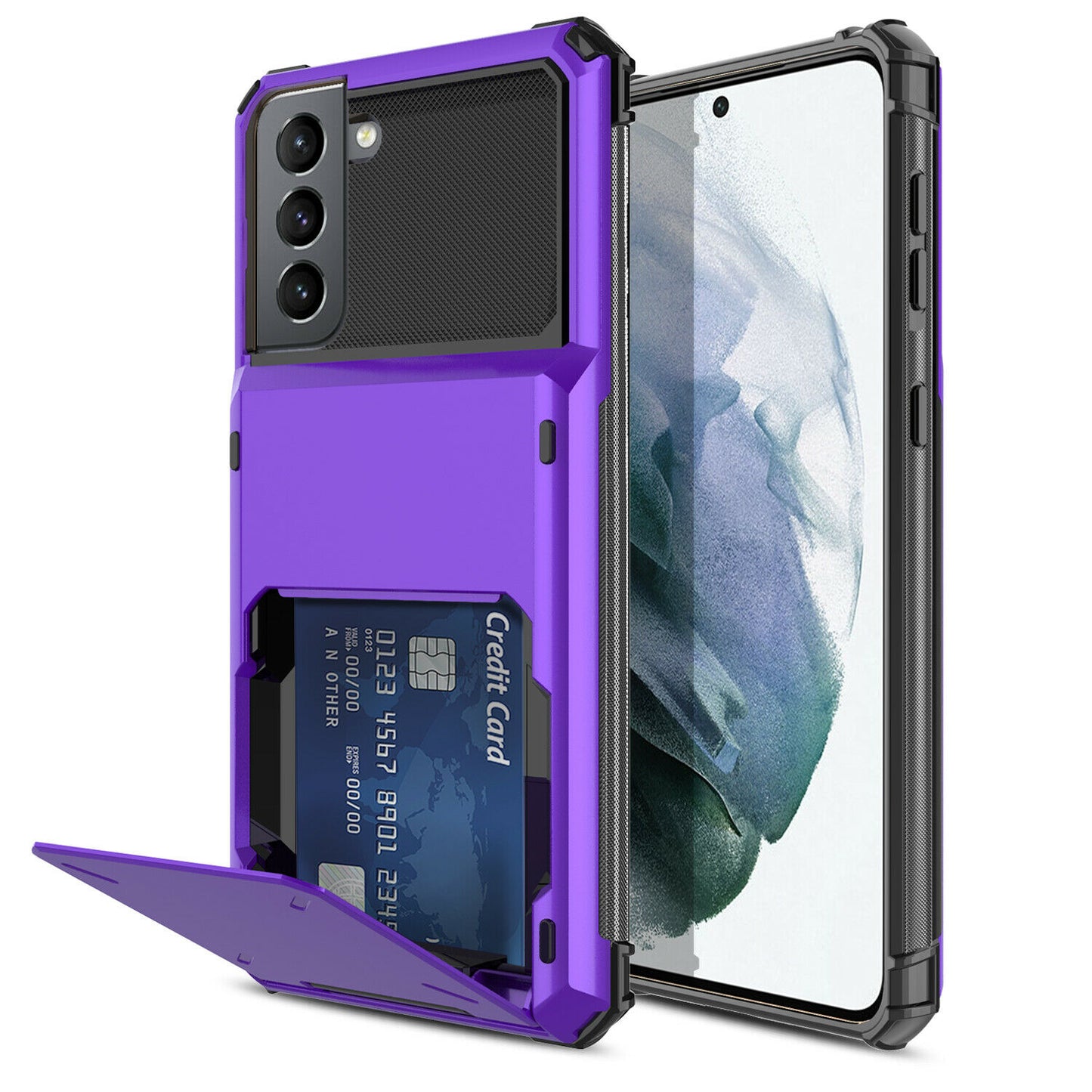 Case Card Slots Holder Wallet Rugged for Samsung Galaxy series - carolay.co