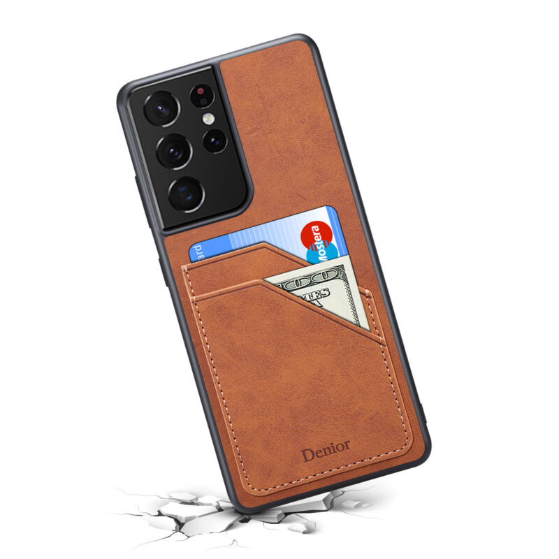 Shockproof Leather Card Holder Case Samsung S23