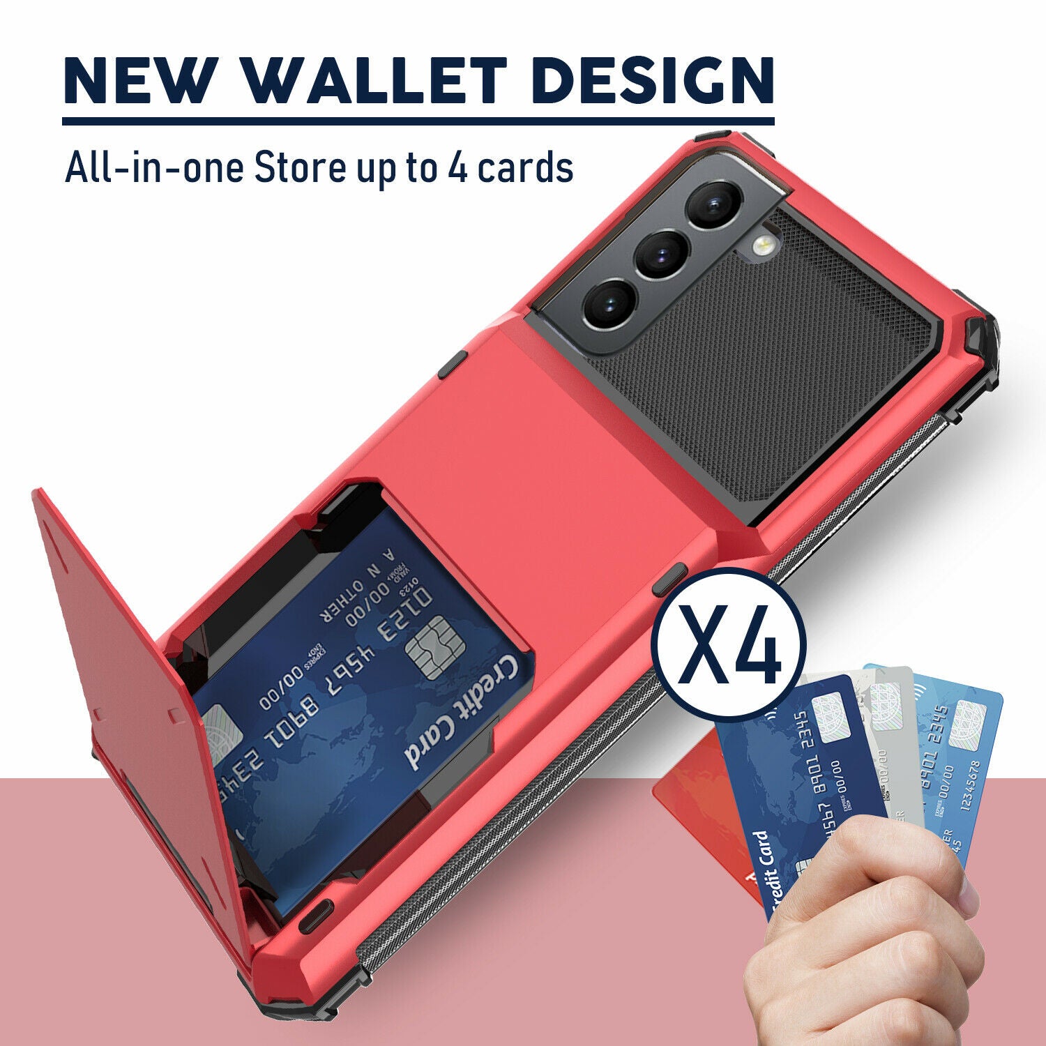 Case Card Slots Holder Wallet Rugged for Samsung Galaxy series - carolay.co