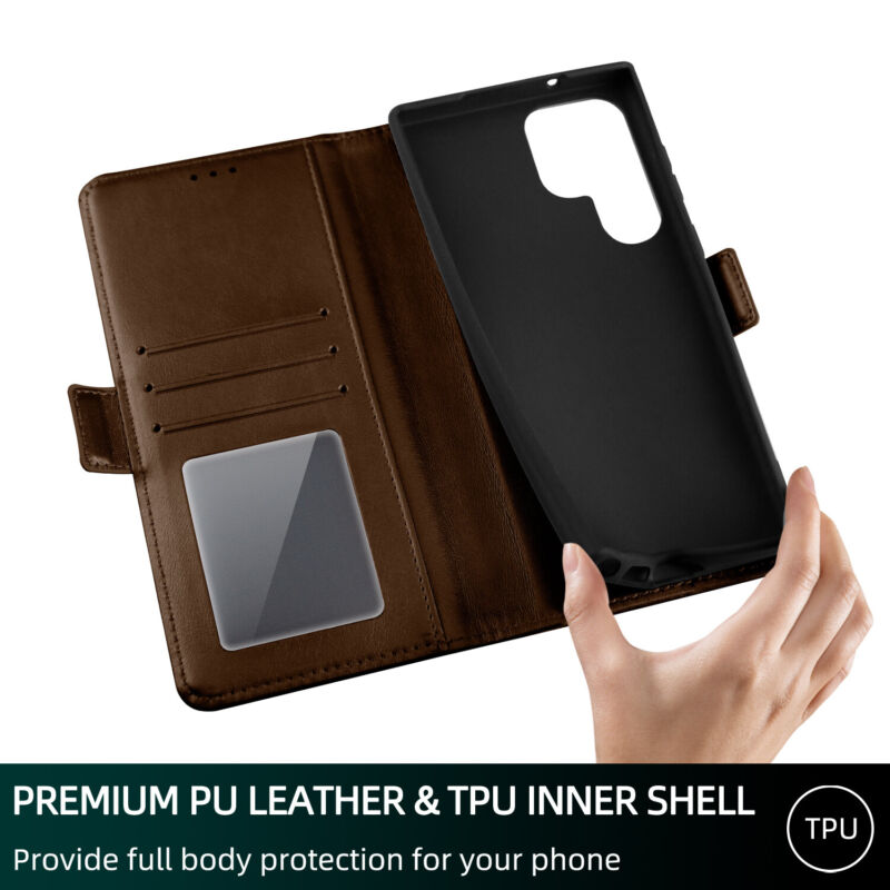Shielding Flip Wallet Case with Card Slots Samsung S23
