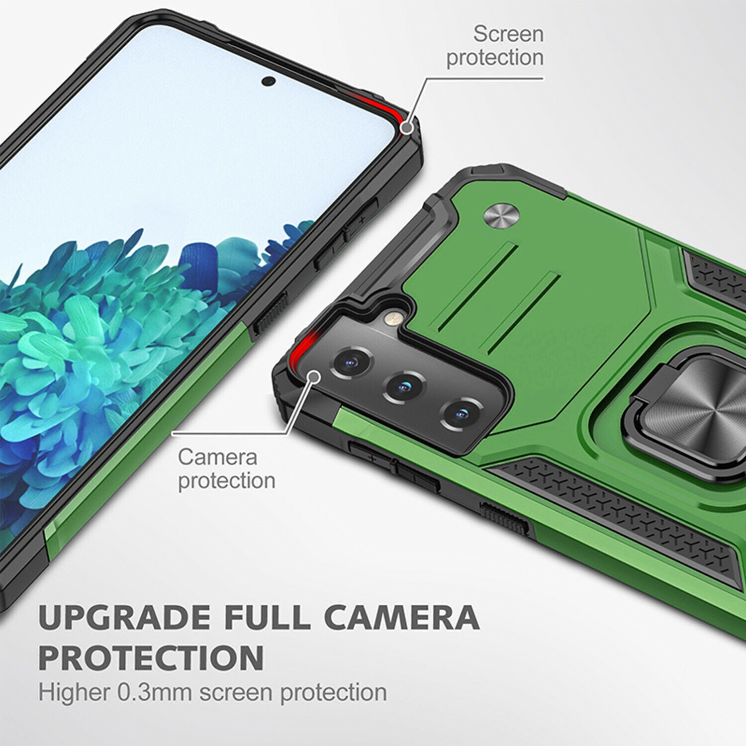 Case Shockproof Magnetic Ring for Samsung Galaxy S21/Ultra/Plus - carolay.co