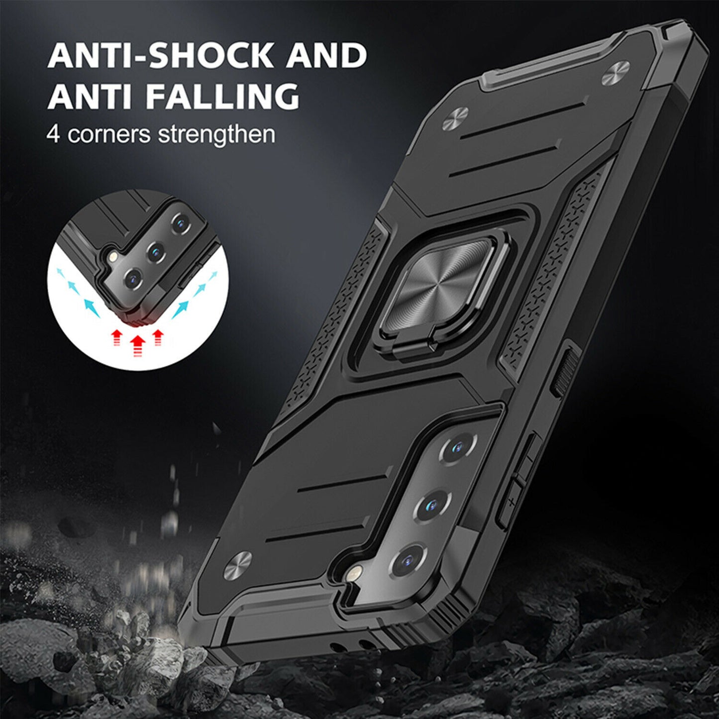 Case Shockproof Magnetic Ring for Samsung Galaxy S21/Ultra/Plus - carolay.co