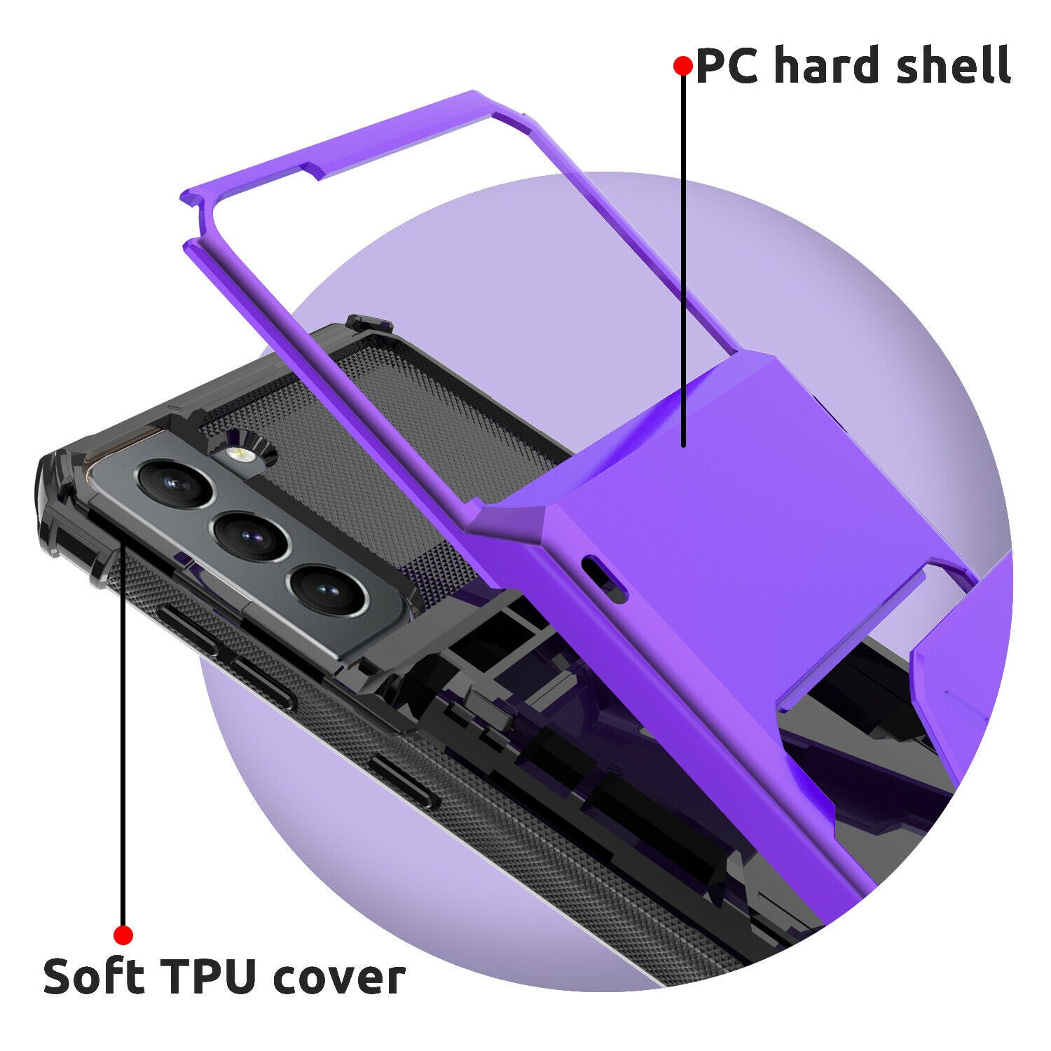 Case Card Slots Holder Wallet Rugged for Samsung Galaxy series - carolay.co