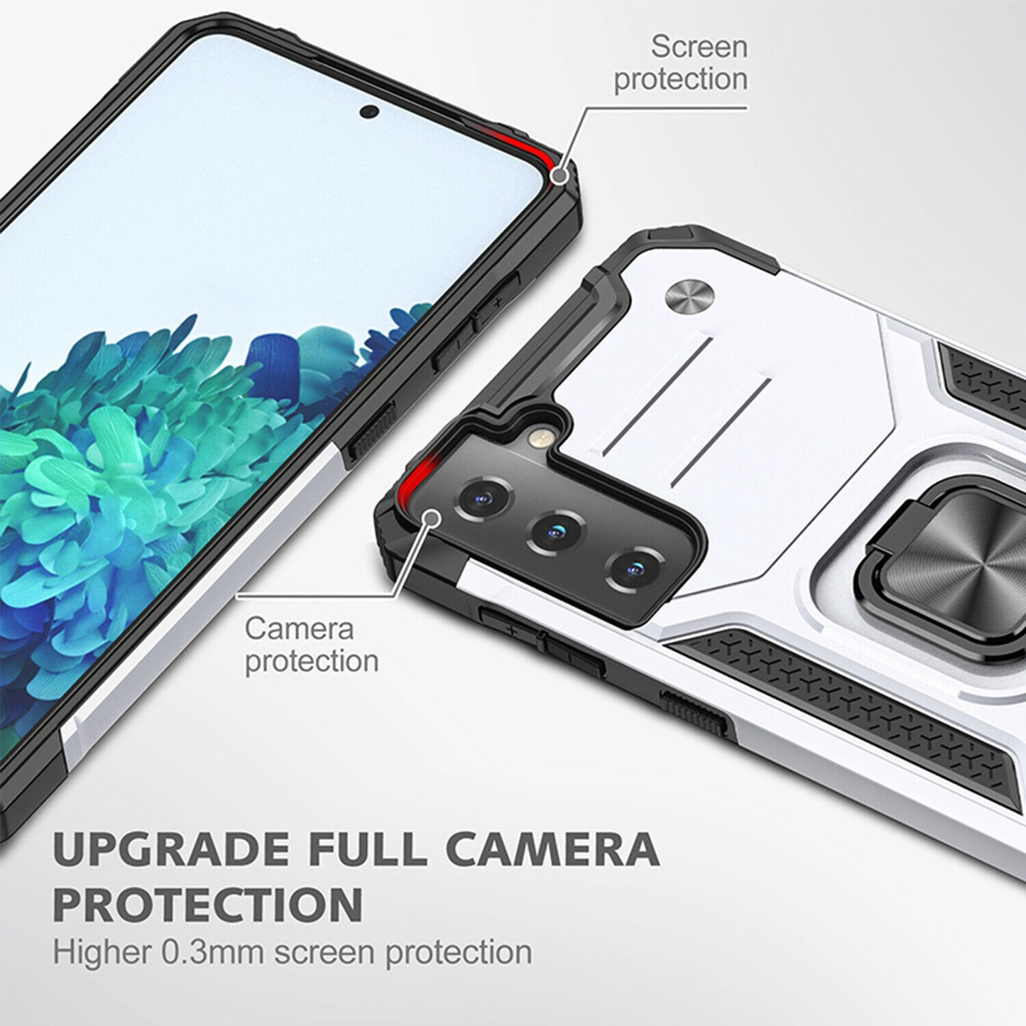 Case Shockproof Magnetic Ring for Samsung Galaxy S21/Ultra/Plus - carolay.co