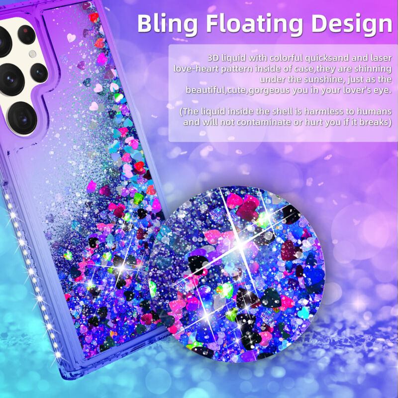 Case Liquid Bling Hybrid For Samsung Galaxy S23