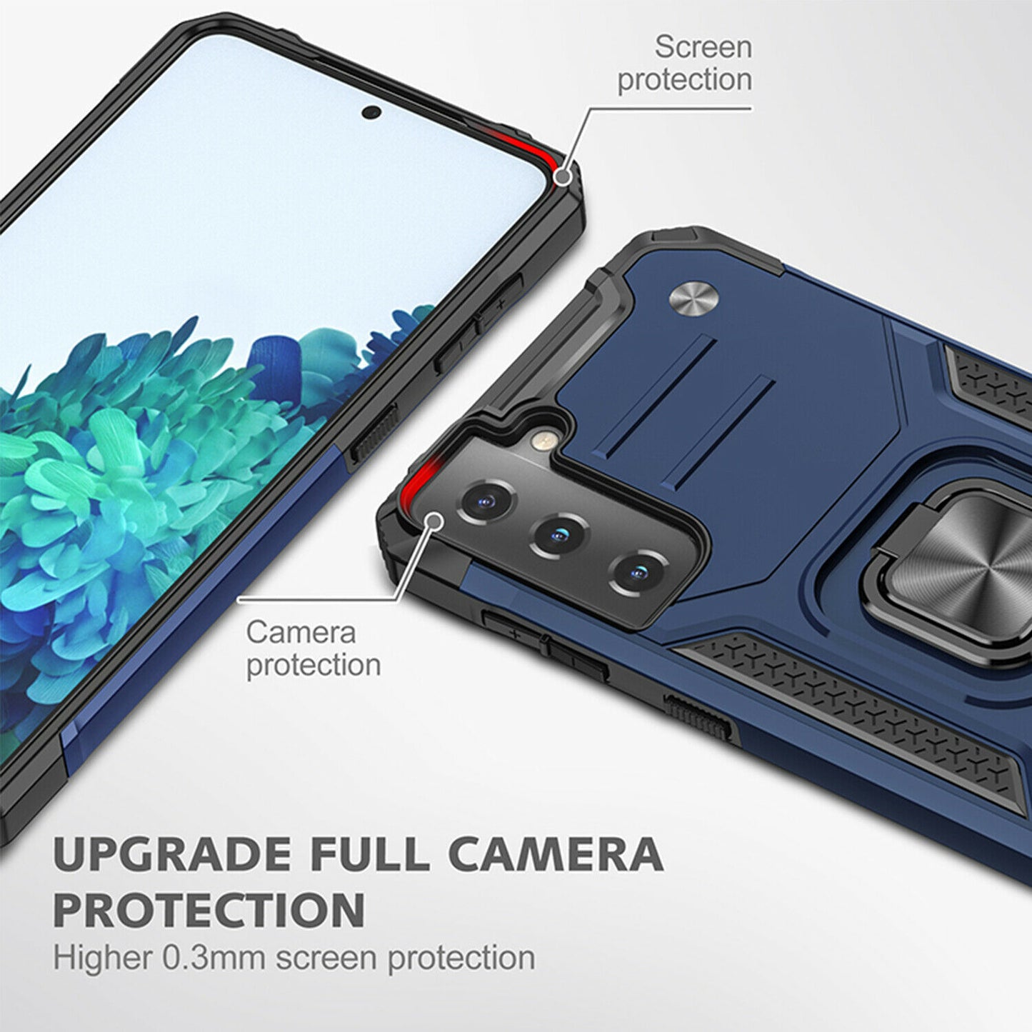 Case Shockproof Magnetic Ring for Samsung Galaxy S21/Ultra/Plus - carolay.co