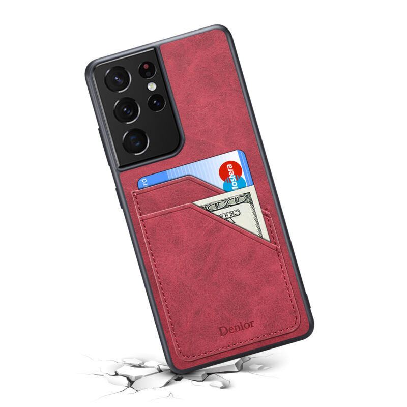 Shockproof Leather Card Holder Case Samsung S23