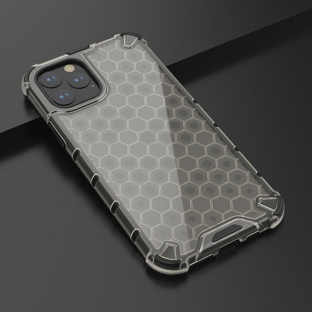 Hybrid TPU + PC Armor Case Honeycomb Clear Shockproof Case - carolay.co phone case shop