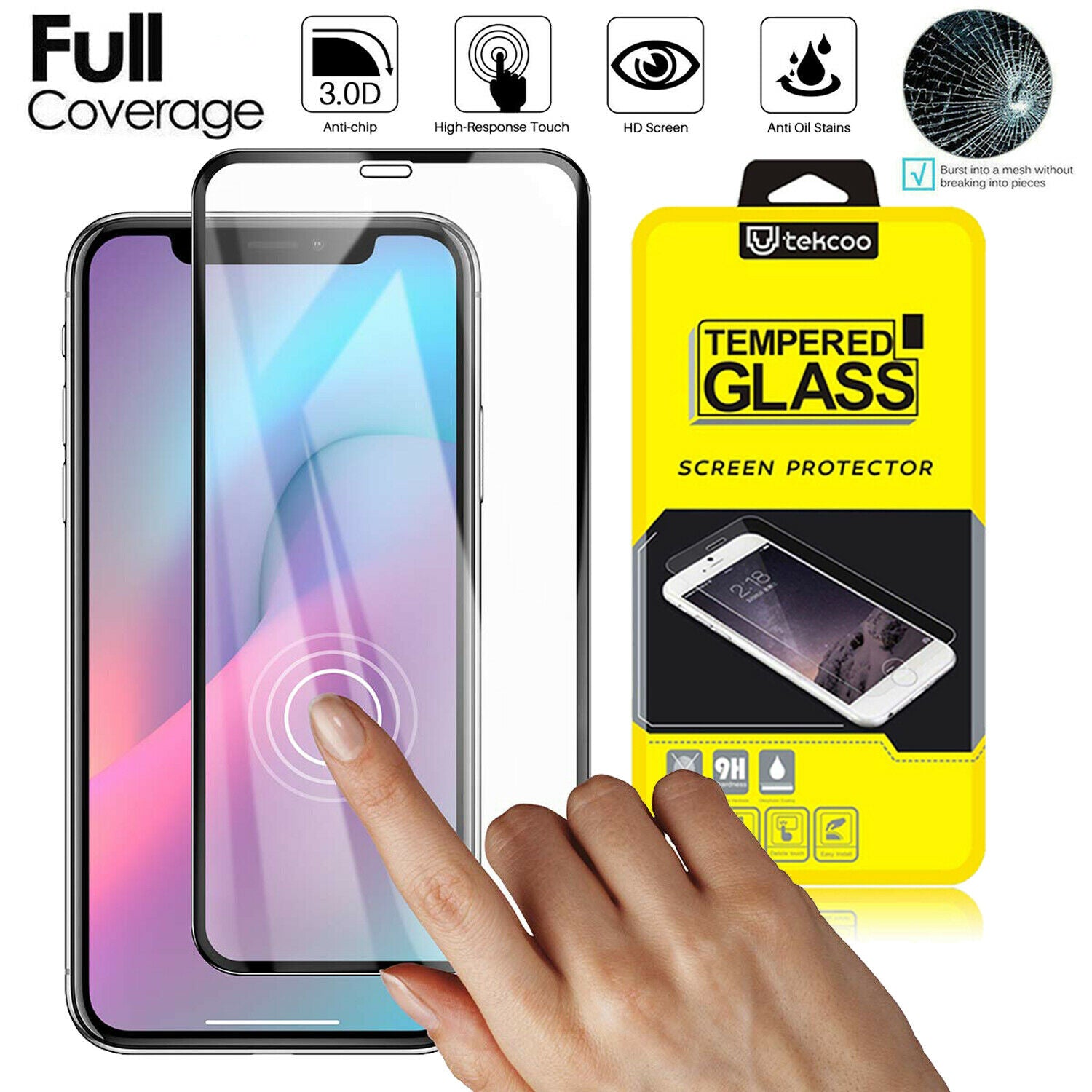Shockproof Silicone Soft Cover with Screen Protector for iPhone - carolay.co