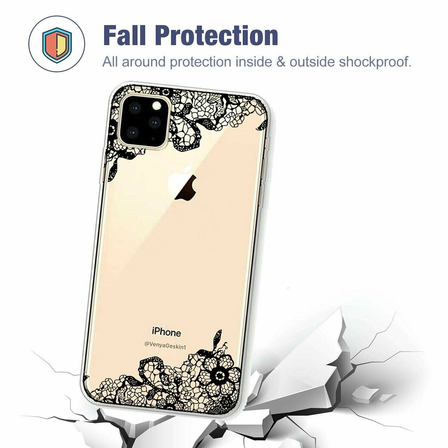 Slim Pattern Soft Rubber Silicone Clear Back Case For iPhone - carolay.co