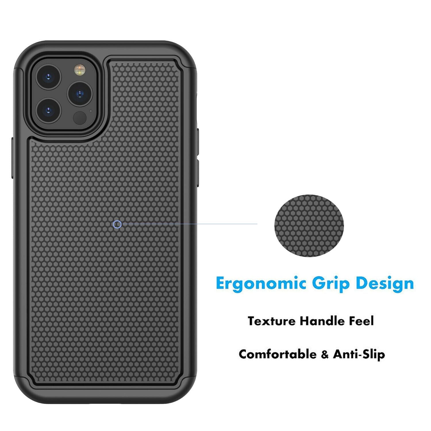 Case Hybrid Hard Cover with Screen Protector For iPhone - carolay.co
