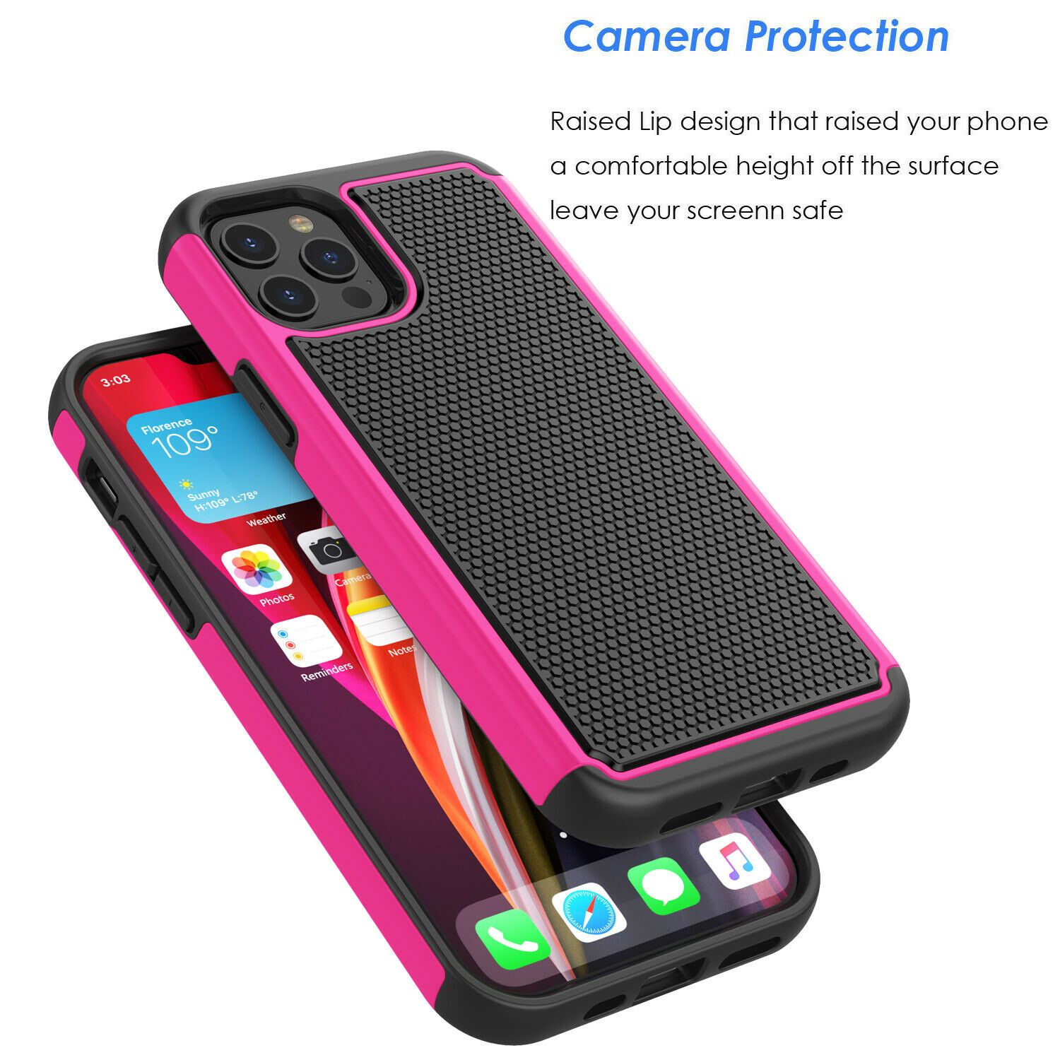 Case Hybrid Hard Cover with Screen Protector For iPhone - carolay.co