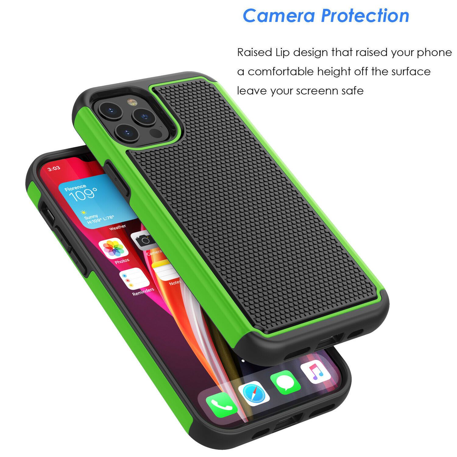 Case Hybrid Hard Cover with Screen Protector For iPhone - carolay.co