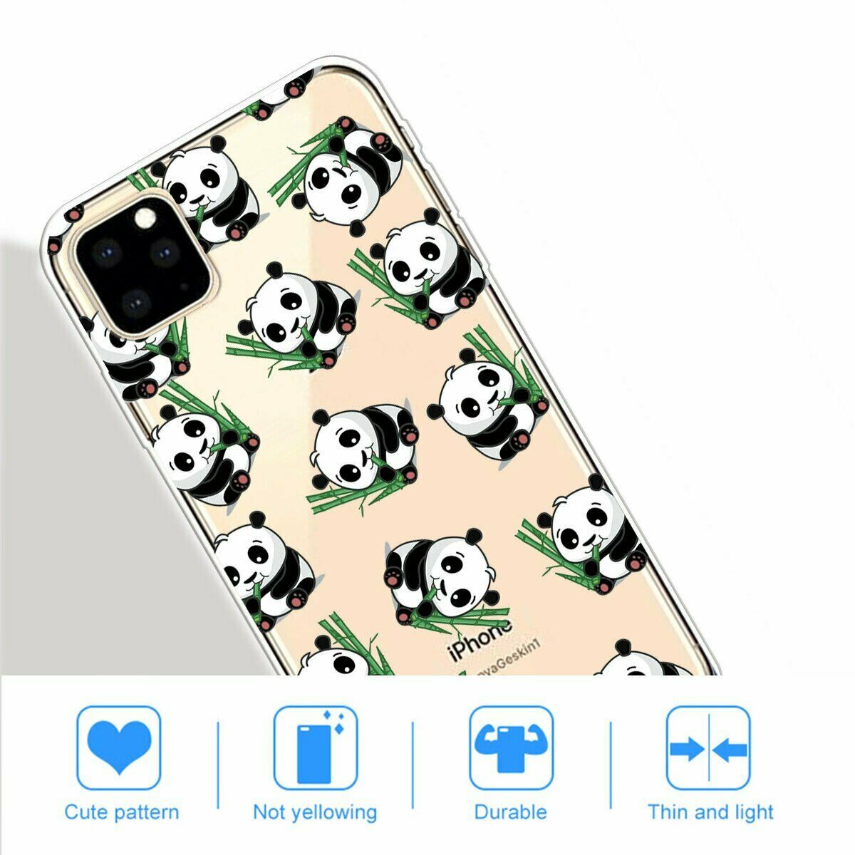 Slim Pattern Soft Rubber Silicone Clear Back Case For iPhone - carolay.co