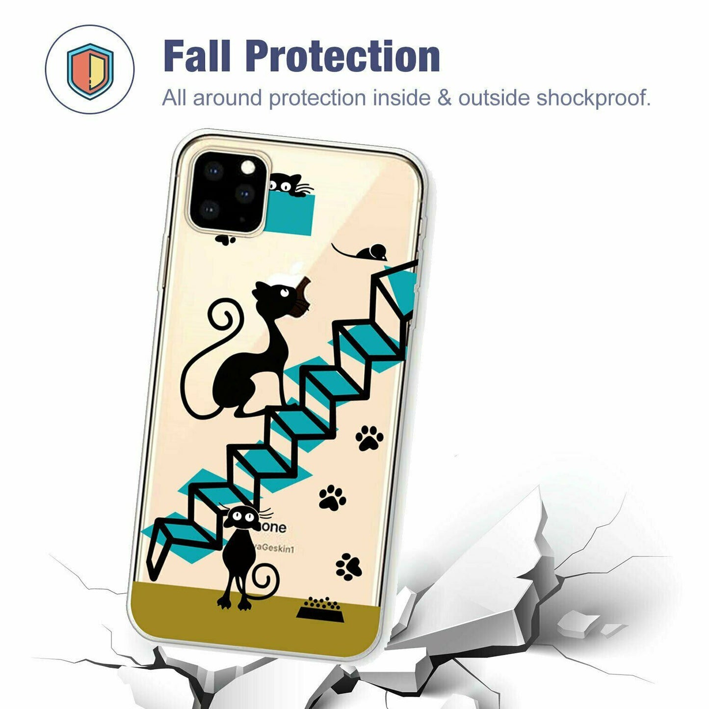 Slim Pattern Soft Rubber Silicone Clear Back Case For iPhone - carolay.co
