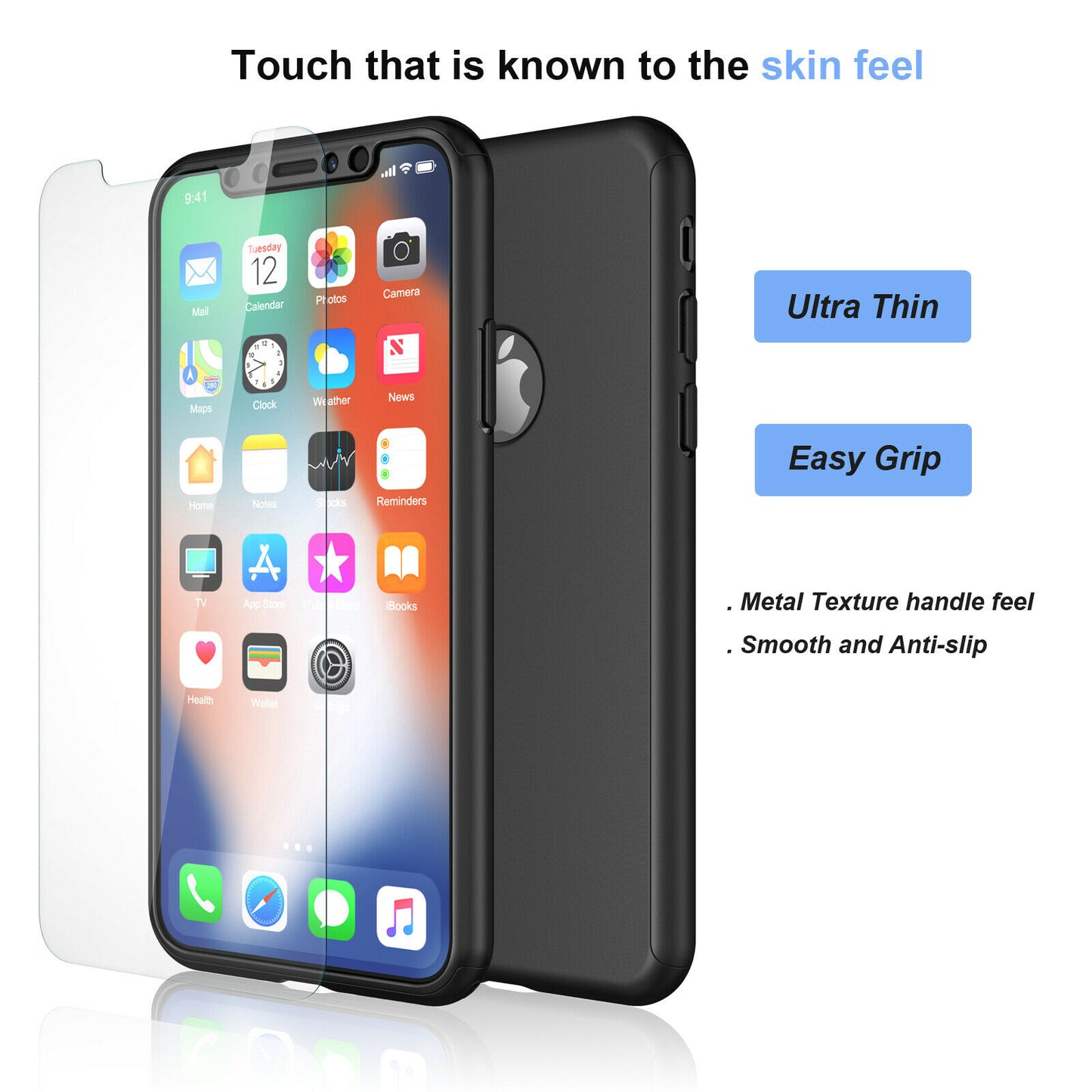 Case Full Body Cover +Tempered Glass For iPhone - carolay.co