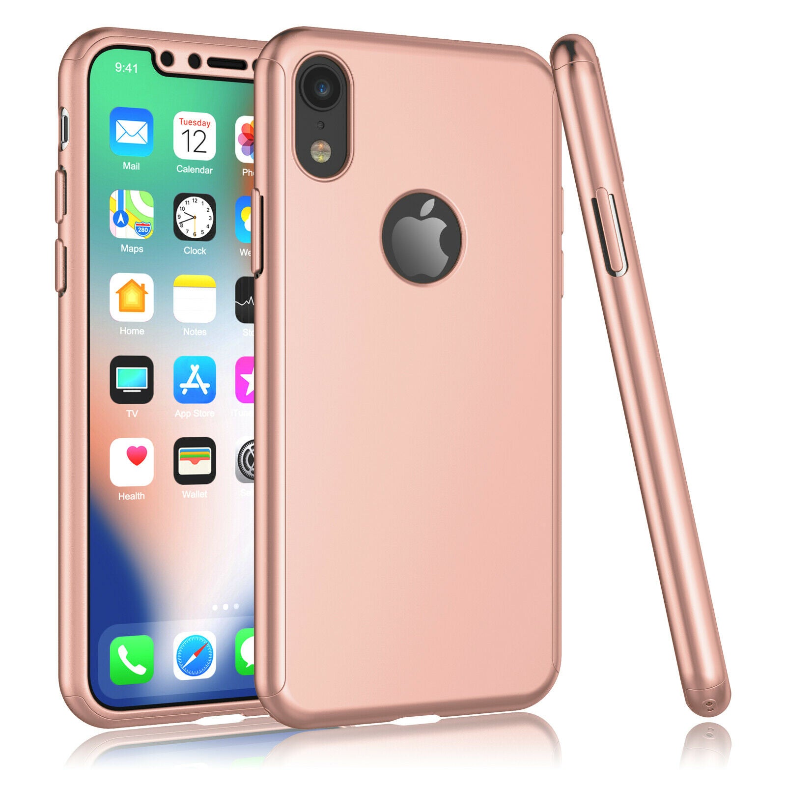 Case Full Body Cover +Tempered Glass For iPhone - carolay.co