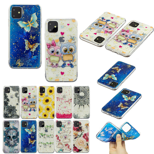 Bling Pattern Glitter Soft Rubber Silicone Back Case For iPhone - carolay.co