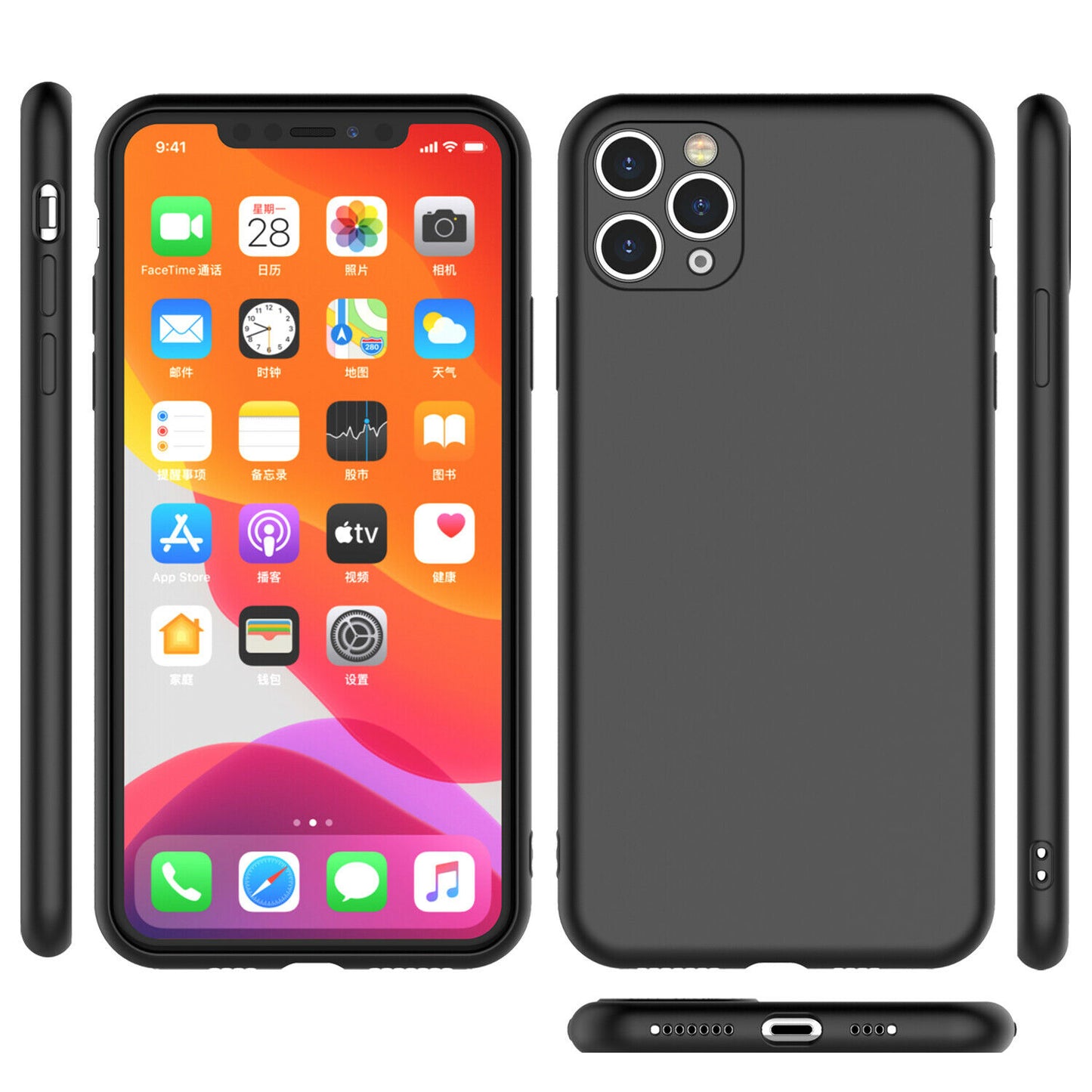 Shockproof Silicone Soft Cover with Screen Protector for iPhone - carolay.co