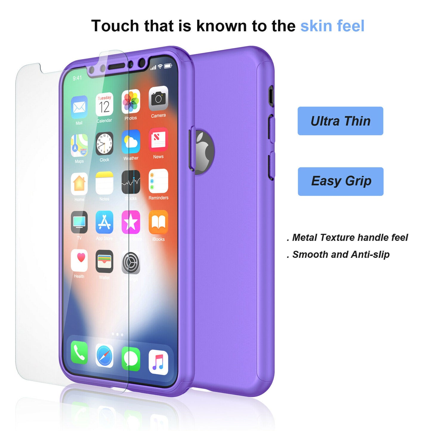 Case Full Body Cover +Tempered Glass For iPhone - carolay.co