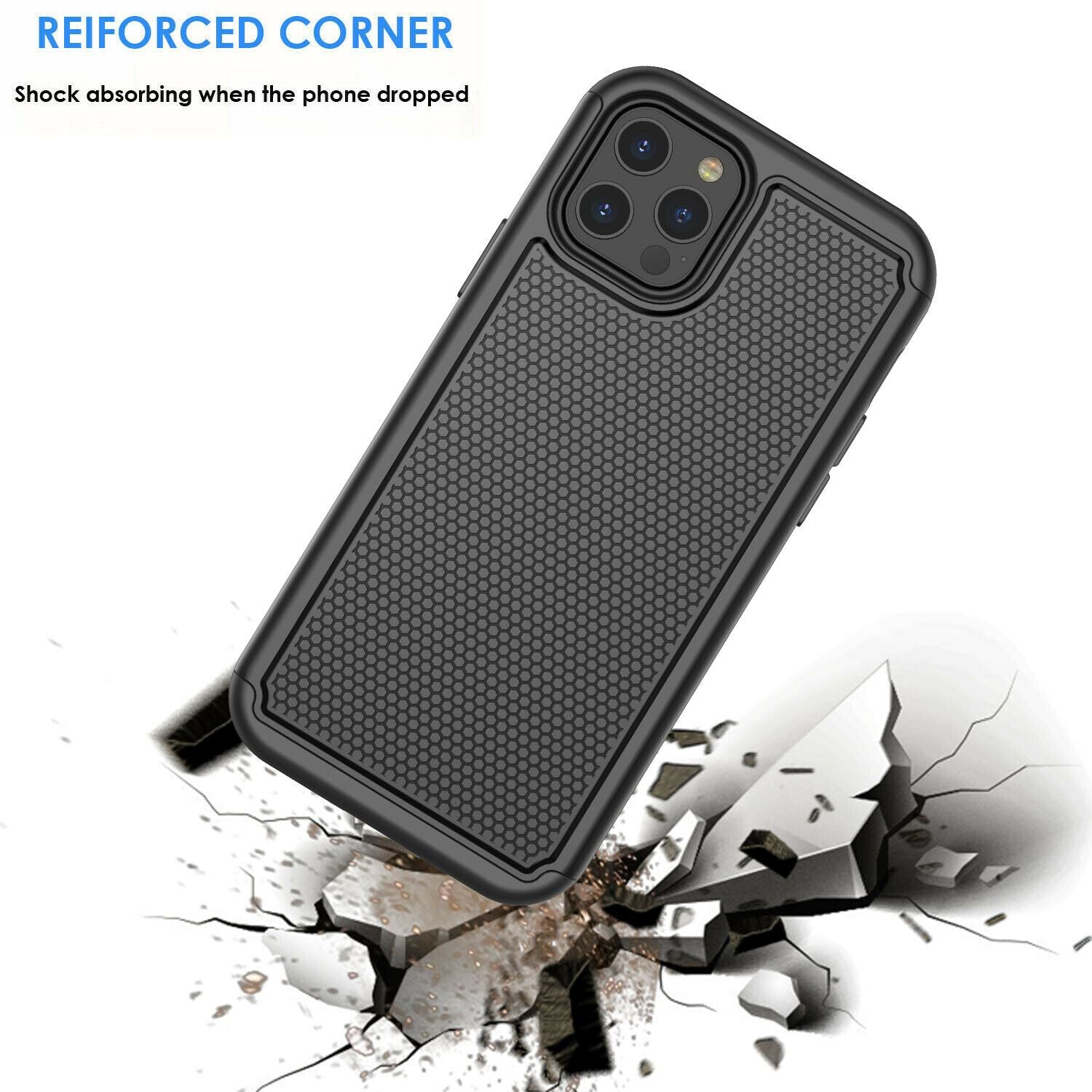 Case Hybrid Hard Cover with Screen Protector For iPhone - carolay.co