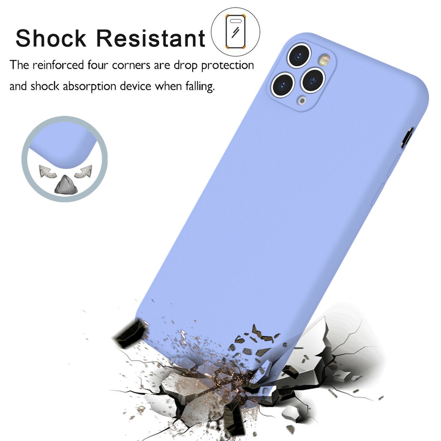 Shockproof Silicone Soft Cover with Screen Protector for iPhone - carolay.co