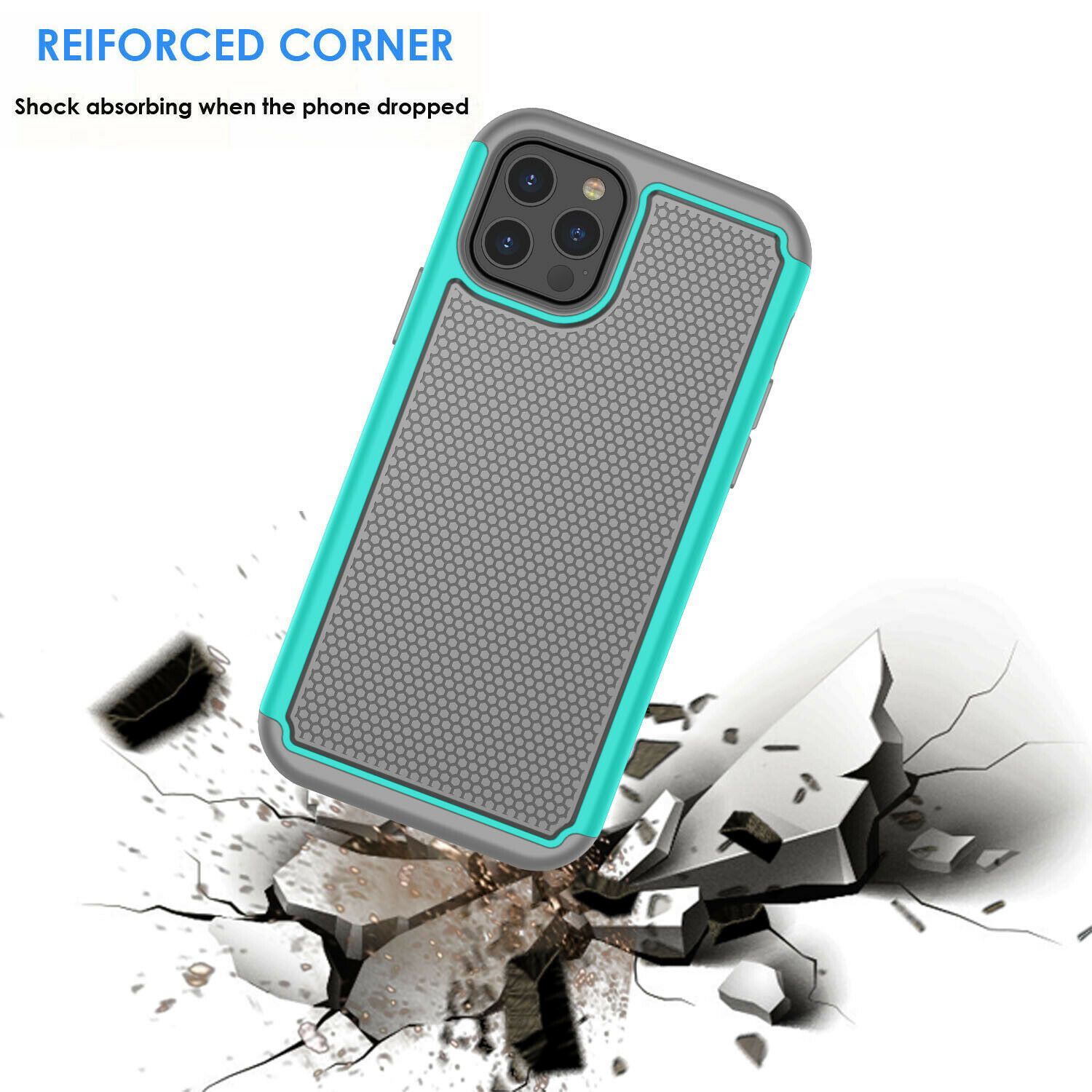 Case Hybrid Hard Cover with Screen Protector For iPhone - carolay.co