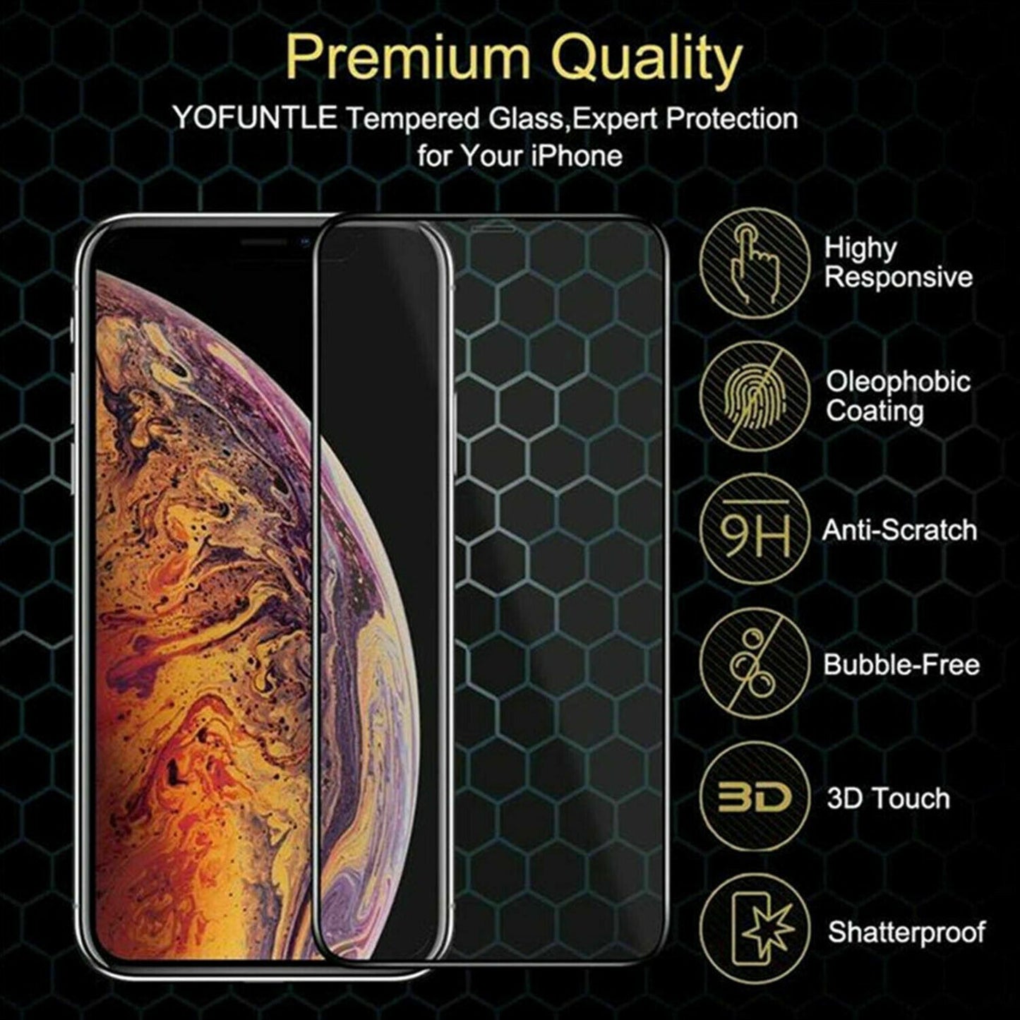 Case Hybrid Hard Cover with Screen Protector For iPhone - carolay.co